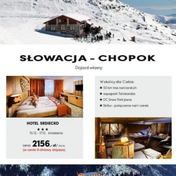 Ogłoszenie - Słowacja - hotel z 6-dniowym skipassem w cenie!