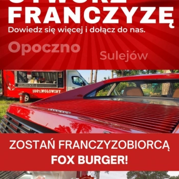 Ogłoszenie - Fox Burger - Śląskie - 1,00 zł