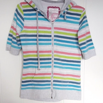Ogłoszenie - Sportowa bluza Forever Pink XL 42 kolorwa pasy paski szara kaptur - 3,00 zł