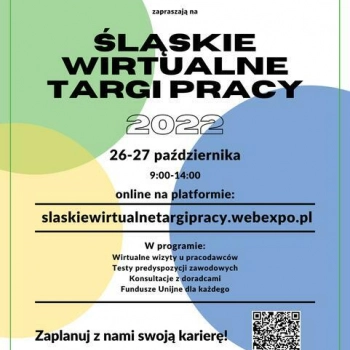 Ogłoszenie - Śląskie Wirtualne Targi Pracy on-line 26-27.10.2022 r.