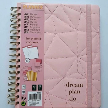 Ogłoszenie - Różowy pikowany organizer osobisty pink planner - 55,00 zł