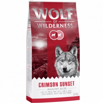 Ogłoszenie - Wolf of Wilderness "Crimson Sunset", jagnięcina i mięso kozie - 23,80 zł
