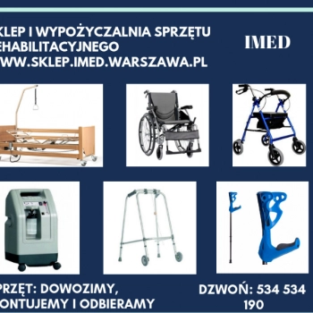 Ogłoszenie - Wynajem Łóżka Elektrycznego, Wózka, Balkonika, Kul Rehab - 100,00 zł