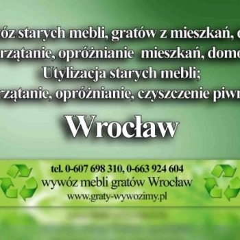 Ogłoszenie - wywóz,utylizacja starych mebli Wrocław,opróżnianie mieszkań,piwnic Wrocław - Wrocław - 1,00 zł
