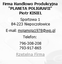 Ogłoszenie - Planeta Poligrafii - Wejherowo - 1,00 zł