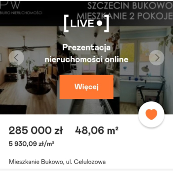 Ogłoszenie - Sprzedaz - Szczecin - 285 000,00 zł