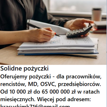 Ogłoszenie - Solidne pożyczki - Wielkopolskie - 21 474 836,47 zł