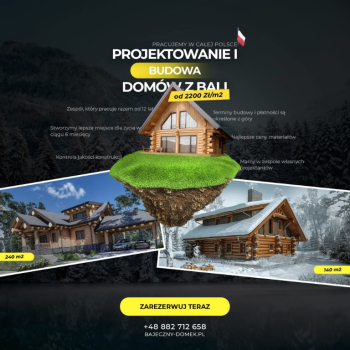 Ogłoszenie - Bajeczny Domek - Projektowanie i budowa domów z bali w technologii kanadyjskiej - Pruszków - 2 000,00 zł