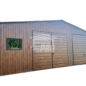 Ogłoszenie - Garaż blaszany 9x6 2x Brama okno   drewnopodobny  Dach dwuspadowy GP139 - Słupsk - 17 270,00 zł