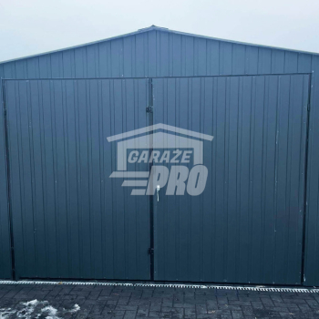 Ogłoszenie - Garaż blaszany 4x5 Brama + okno Antracyt  Dach dwuspadowy GP145 - 6 600,00 zł