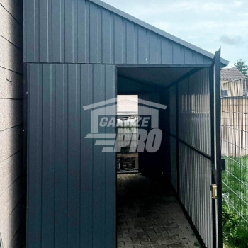 Ogłoszenie - Domek Ogrodowy Garaż  2x5 Brama dwuskrzydłowa + drzwi antracyt  spad w bok GP92 - 4 190,00 zł