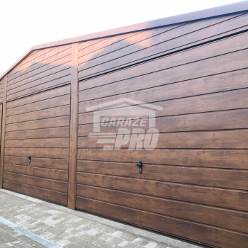 Ogłoszenie - Garaż blaszany 9x6 3x Brama + drzwi drewnopodony  Dach dwuspadowy GP143 - 20 450,00 zł
