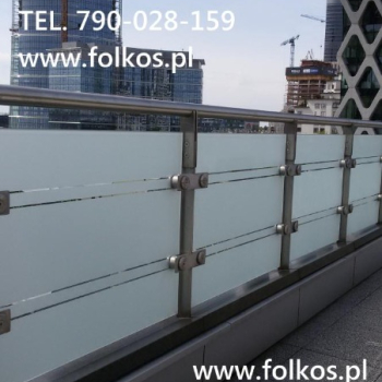 Ogłoszenie - Folie na balkon Wilanów - Oklejamy szklane szyby balkonowe Wilanów- Folia mat mrozony na BALKON Warszawa - Mazowieckie - 128,00 zł