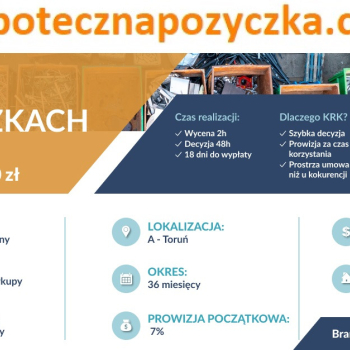 Ogłoszenie - Pożyczka dla Spółek Prawa Handlowego (odsetki do 15,5% rocznie) - Małopolskie