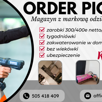 Ogłoszenie - Praca na magazynie z markową odzieżą - order picker PARY - Wrocław - 8 000,00 zł