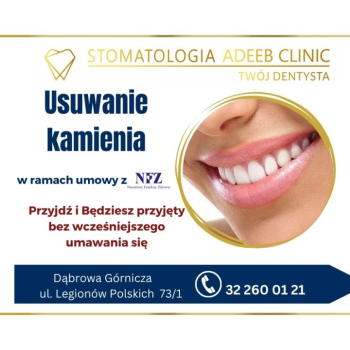 Ogłoszenie - Usuwanie zębów i protezy na NFZ w Adeeb Clinic - Śląskie