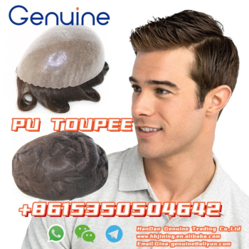 Ogłoszenie - pu human hair replacement,mens wigs toupeewhatsapp+8615350504642 - 50,00 zł