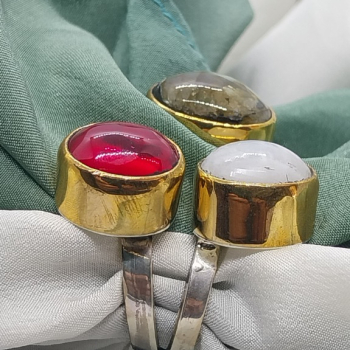 Ogłoszenie - Potężny pierścionek 2,5x2,5 rubin kwarc halcedonit srebro 925 - 290,00 zł