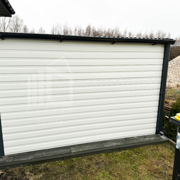 Ogłoszenie - Domek Ogrodowy - Schowek Garaż 4x3 - okno - drzwi - rynny - Biały - Antracyt - Rynny dach Spad w Tył ID439 - 5 500,00 zł