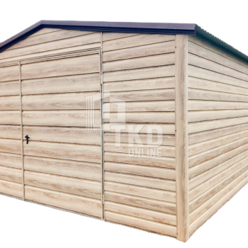 Ogłoszenie - Garaż Blaszany 4x6 Brama - Winchester - drewnopodobny - dach dwuspadowy TKD121 - 7 450,00 zł