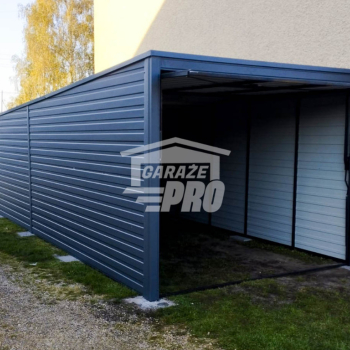 Ogłoszenie - Garaż blaszany 3x8m Brama uchylna Antracyt Dach spad w tył GP224 - Małopolskie - 7 500,00 zł