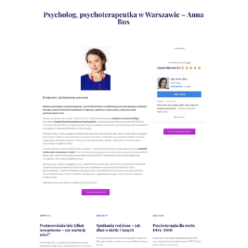 Ogłoszenie - Psychodietetyk stacjonarnie w gabinecie w Warszawie i/ lub on-line - Warszawa