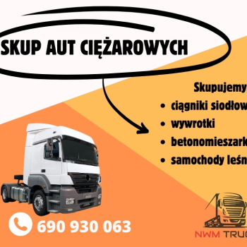 Ogłoszenie - skup samochodów ciężarowych - Kazimierza Wielka