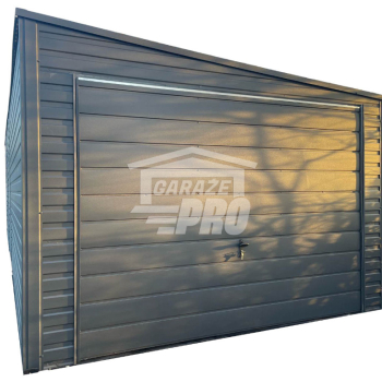 Ogłoszenie - Garaż blaszany 3,5x8 brama uchylna - 2x okno - antracyt Dach spad w prawo GP274 - Gryfice - 9 850,00 zł