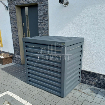 Ogłoszenie - Osłona klimatyzatora - pompy ciepła 80x50x130 cm antracyt TS551 - 2 040,00 zł