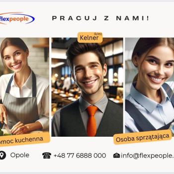 Ogłoszenie - Pracownicy restauracji – różne stanowiska – Kelner/Pomoc kuchenna/Sprzątanie (k/m) - Podkarpackie