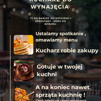 Ogłoszenie - Kucharz do wynajęcia - Wrocław - 1,00 zł