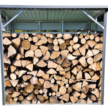 Ogłoszenie - Wiata śmietnikowa otwarta - drewutnia - spad tył 2x0,8 m Antracyt + ciemny orzech Schowek ogrodowy na drewno TS632 - Gryfice - 1 990,00 zł