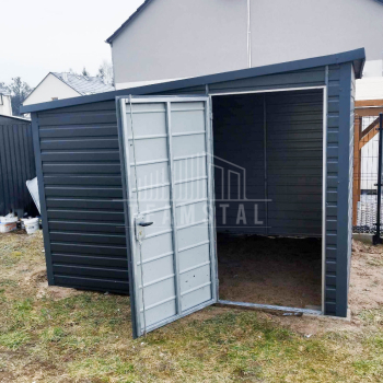 Ogłoszenie - Domek Ogrodowy - Schowek - Garaż 2,5x2,5 drzwi Antracyt - Dach z Spadkiem w lewo TS542 - Łódzkie - 3 890,00 zł