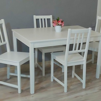 Ogłoszenie - Drewniany stół + 4 drewniane krzesła IKEA - możliwa dostawa! - Mazowieckie - 650,00 zł