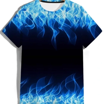 Ogłoszenie - T - Shirt Męski Koszulka 3D Nadruk Fire- Ogień  rozmiar L - Śląskie - 30,00 zł