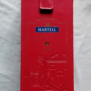 Ogłoszenie - Czerwone skórzane etui od koniaku Martell 750 ml. Wersja eksportowa do USA. - Kalisz - 36,00 zł