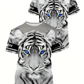Ogłoszenie - T - Shirt Męski Koszulka 3D Nadruk Tygrys - 30,00 zł