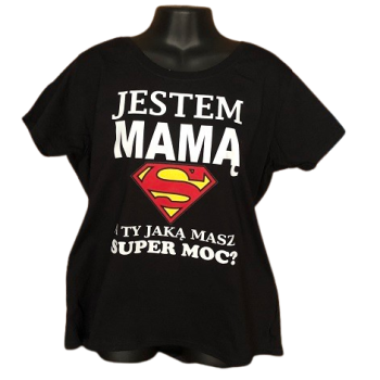 Ogłoszenie - Koszulka Damska Super Mama a ty jaką masz moc r.XL - 49,00 zł