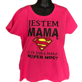 Ogłoszenie - Koszulka Damska Super Mama a ty jaką masz moc r.XL - 49,00 zł