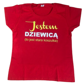 Ogłoszenie - Koszulka Damska Jestem Dziewicą To Jest Stara Koszulka r.XL - Małopolskie - 49,00 zł