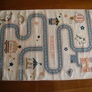 Ogłoszenie - Eko- dywan dziecięcy, mata do zabawy, bawełna 130 x 90 cm - 76,00 zł