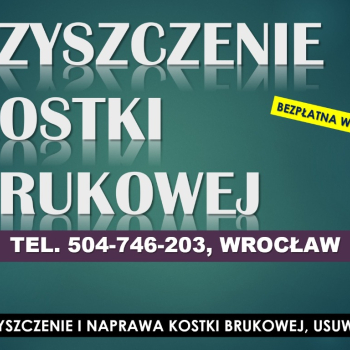 Ogłoszenie - Usuwanie plam z kostki brukowej, cennik tel. 504-746-203, Wrocław, Czyszczenie i wymiana kostki brukowej - Wrocław