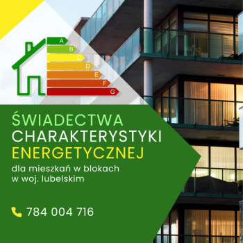 Ogłoszenie - Świadectwa Charakterystyki Energetycznej Części Budynku - Mazowieckie - 300,00 zł