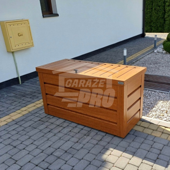 Ogłoszenie - Skrzynia ogrodowa metalowa kufer 150x60x70cm  złoty dąb GP526 - Małopolskie - 1 850,00 zł