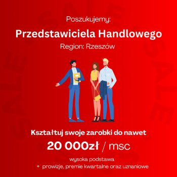 Ogłoszenie - Przedstawiciel PIRKFiS – Region Rzeszów - 7 000,00 zł