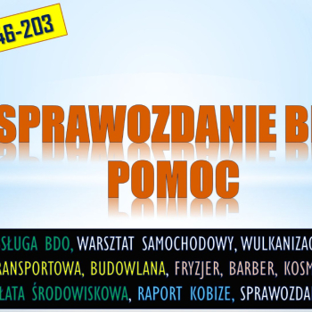 Ogłoszenie - Studio tauażu. Sprawozdanie roczne BDO tel. 504-746-203. rejestracja.  Konsultacja z BDO.