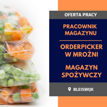 Ogłoszenie - Magazyn spożywczy - mroźnia - orderpikcer 15.14 € - Holandia