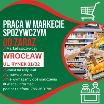 Ogłoszenie - Praca w markecie, Dino Polska S.A., Wrocław ul. Rynek 31/32 - Wrocław