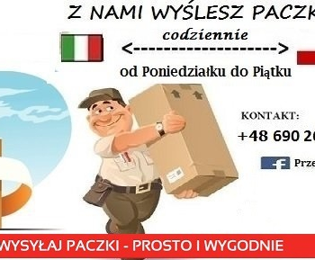 Ogłoszenie - Paczki Polska - Italia - Polska - 155,00 zł