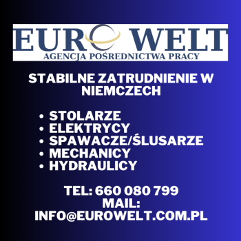Ogłoszenie - Niemcy Spawacz MAG (bezpłatne zakwaterowanie)